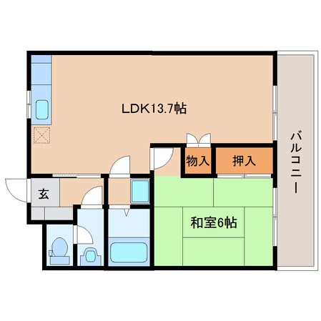 静岡駅 バス13分  登呂コープタウン入口下車：停歩4分 3階の物件間取画像